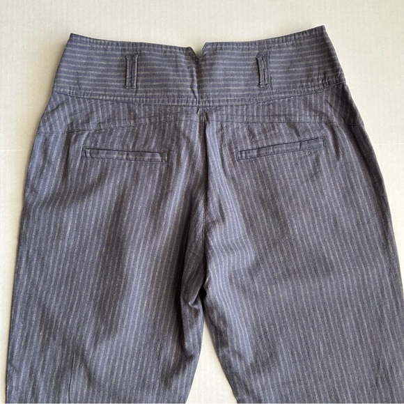 NWOT Sundance Women’s Blue Gray Striped Pleated Amelia Trouser Pants Size 6P - Picture 10 of 11